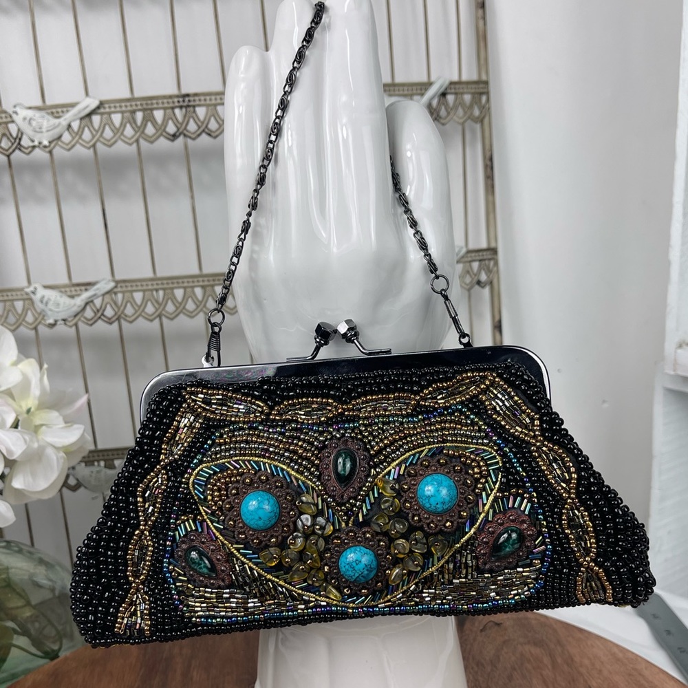 M R purse bag beaded. - Picture 2 of 8